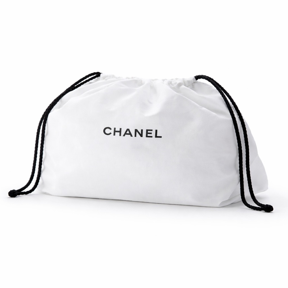 CHANEL White Drawstring Dust Bag | 100% Cotton | Cosmetic Pouch | 12” Wide 🤍